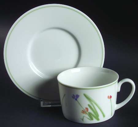 Sketch Book II Flat Cup & Saucer Set