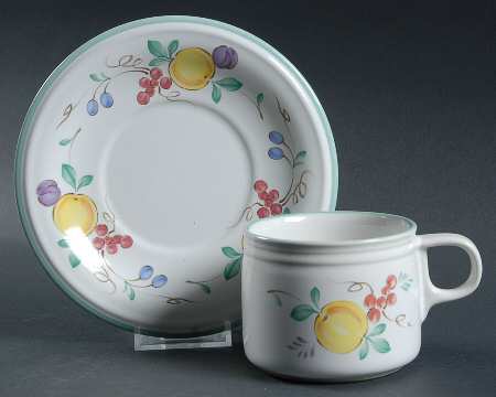 Sunday Brunch Flat Cup & Saucer Set