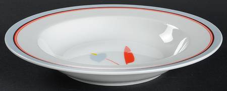 Terrace Twist Gray Large Rim Soup Bowl