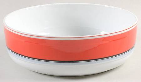 Terrace Twist Red 9" Round Vegetable Bowl