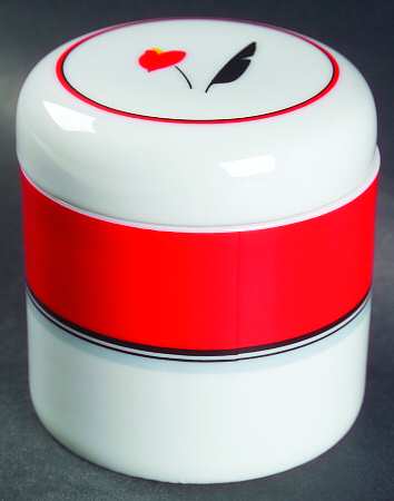 Terrace Twist Red Sugar Bowl & Lid