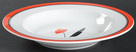 Terrace Twist Red Large Rim Soup Bowl