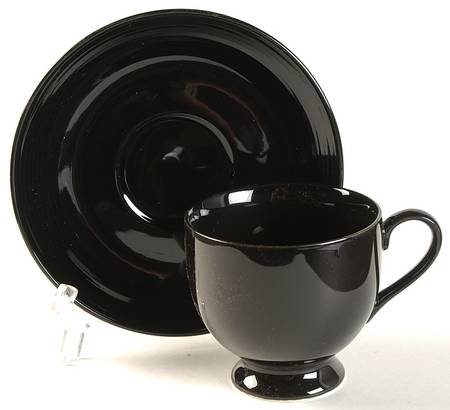 Tulip Black Footed Cup & Saucer Set