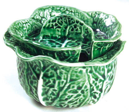 Cabbage Green Sugar Bowl & Lid