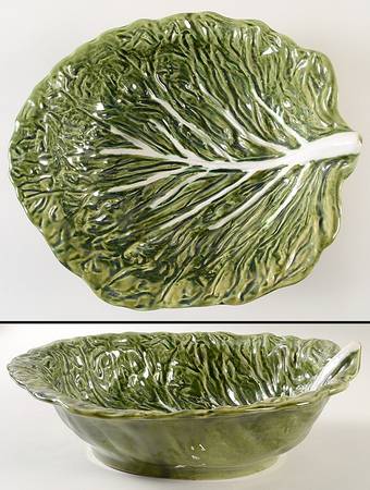 Cabbage Green 11" Large Salad Serving Bowl