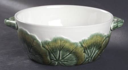 Cabbage White and Green Flat Cream Soup Bowl