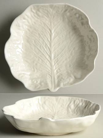 Cabbage White 10" Large Salad Serving Bowl