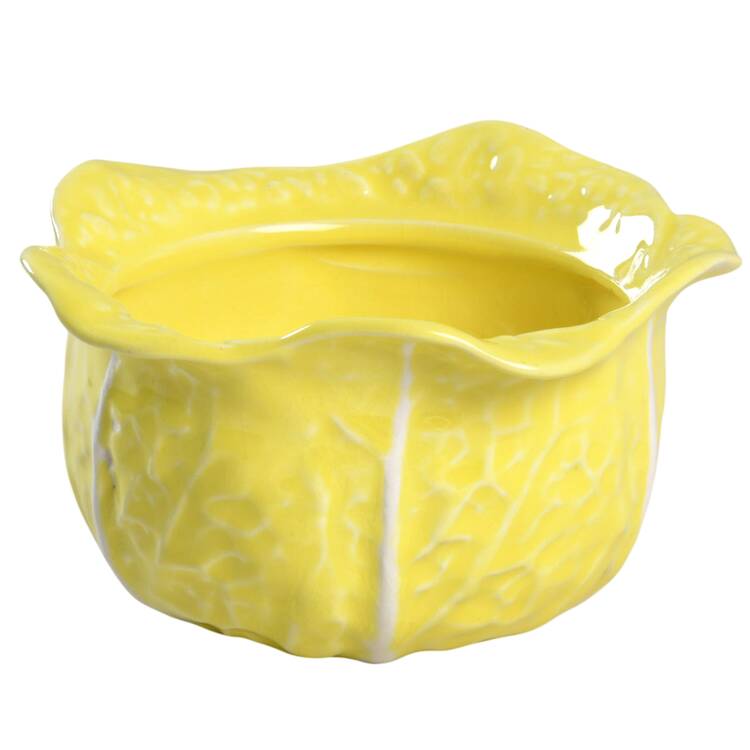 Cabbage Yellow Sugar Bowl No Lid