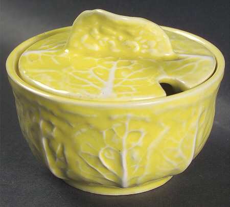 Cabbage Yellow Sugar Bowl & Lid