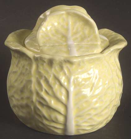 Cabbage Yellow Mini Sugar Bowl & Lid
