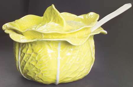 Cabbage Yellow Tureen & Lid w/Ladle