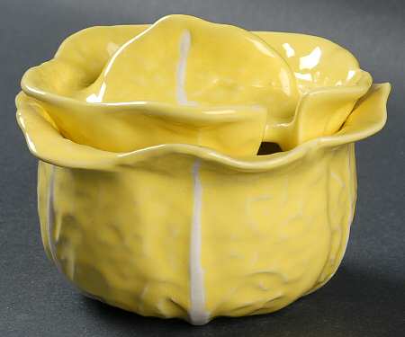 Cabbage Yellow Sugar Bowl & Lid