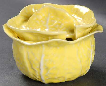 Cabbage Yellow Sugar Bowl & Lid