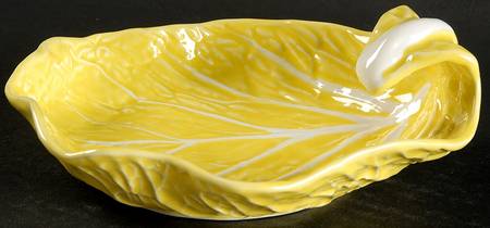 Cabbage Yellow Shell Shaped Dish