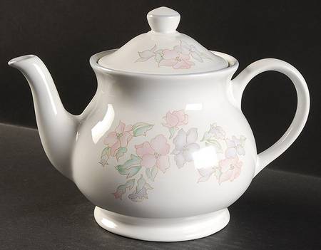 Romance (Blue Trim) Teapot & Lid