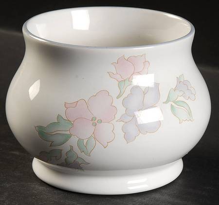 Romance (Blue Trim) Open Sugar Bowl