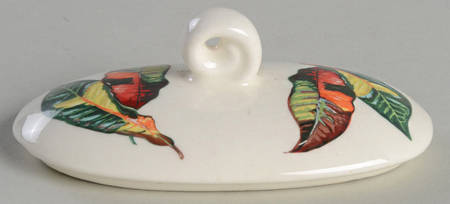 Croton Leaves Lid for Sugar Bowl