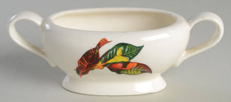 Croton Leaves Sugar Bowl No Lid