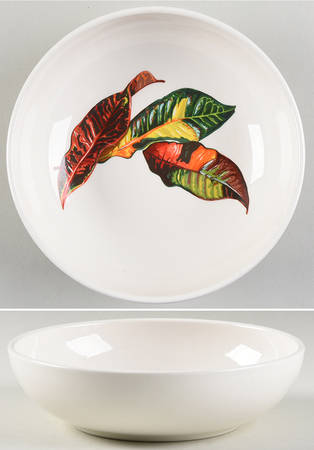 Croton Leaves Coupe Soup Bowl