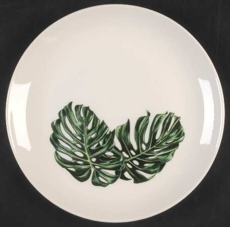 Monstera Leaves Salad Plate