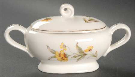 Modern Susie Yellow Sugar Bowl & Lid