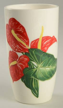 Red Anthurium Tall China Tumbler