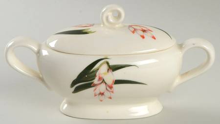 Shell Ginger Sugar Bowl & Lid