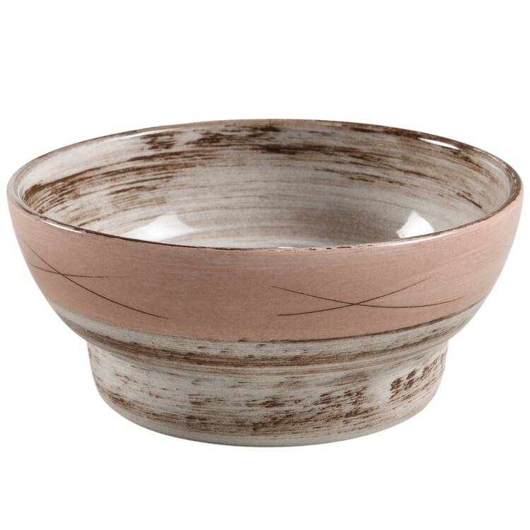 Stylized Spirals Brown and Pink Lazy Susan, Center, No Lid