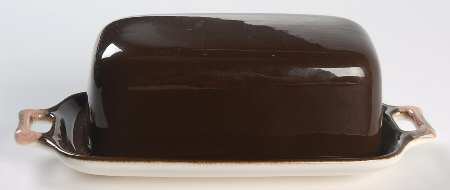 Stylized Spirals Brown and Pink 1/4 Lb Covered Butter