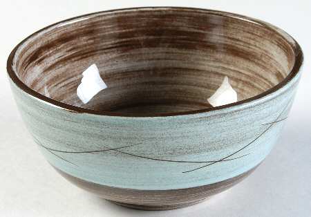 Stylized Spirals Brown and Turquoise Individual Casserole No Lid