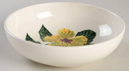 Yellow Hibiscus Coupe Cereal Bowl by Santa Anita