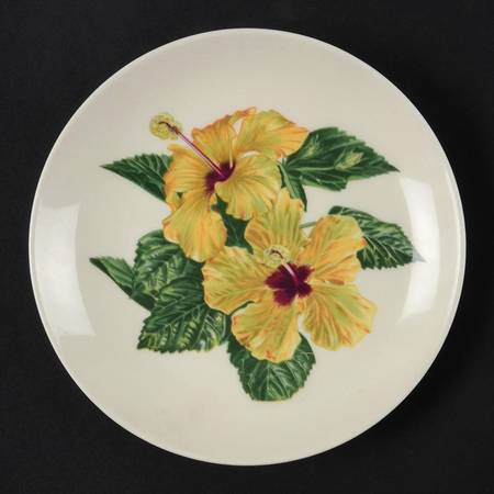 Yellow Hibiscus Bread & Butter Plate