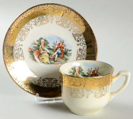 SAB1 Flat Demitasse Cup & Saucer Set