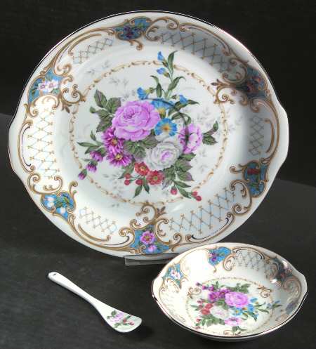 Amore (3pc) Party Serving/Chip & Dip-Plate, Bowl & Spoon