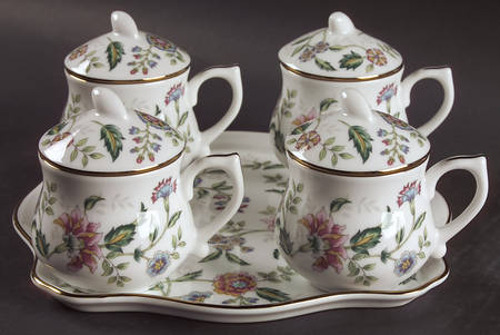 Buckingham Pot De Creme Set (Tray with 4 Pots)