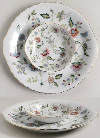 Buckingham (2pc) Party Serving/Chip & Dip-Plate & Bowl