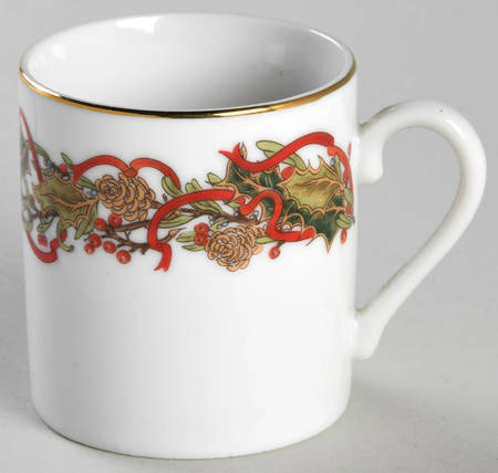 Christmas Garland Flat Demitasse Cup