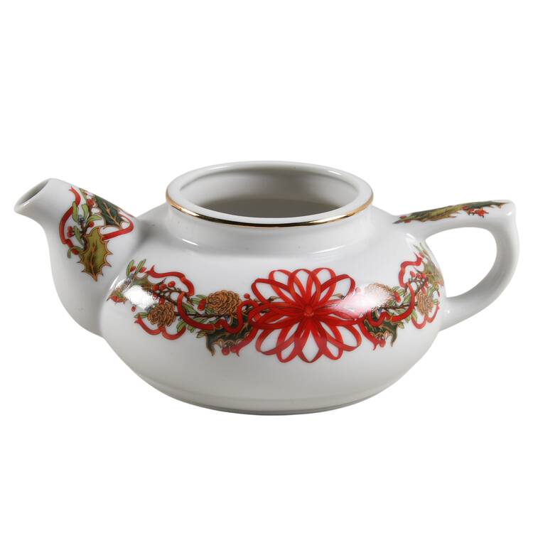 Christmas Garland Individual Teapot with Cup Teapot No Lid