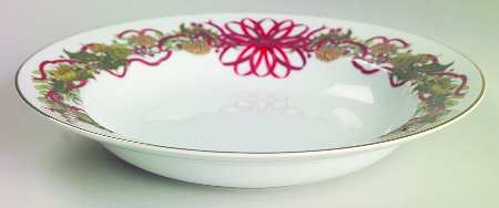 Christmas Garland Rim Soup Bowl