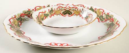 Christmas Garland (2 Piece) Chip & Dip Set
