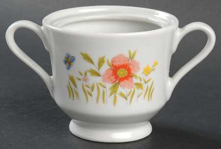 Country Flowers Sugar Bowl No Lid