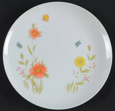 Country Flowers Salad Plate
