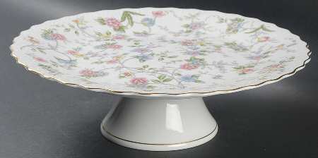 Corona (Gold Trim) 10" Diameter Pedestal Cake Stand