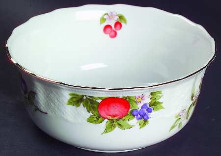 Fruit & Blossoms 7" Round Vegetable Bowl