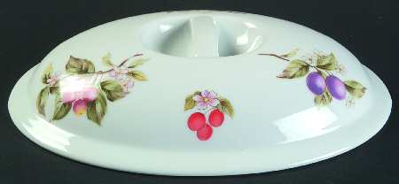 Fruit & Blossoms Lid for 2 Quart Oval Covered Casserole