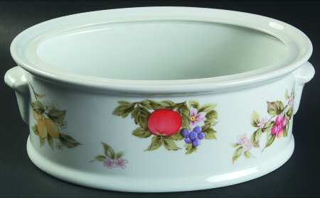 Fruit & Blossoms 2 Quart Oval Covered Casserole No Lid
