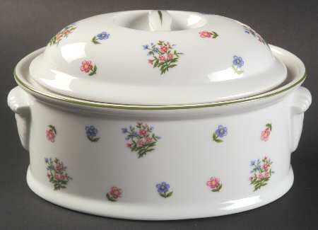 Petite Fleur 1 Pint Oval Covered Casserole