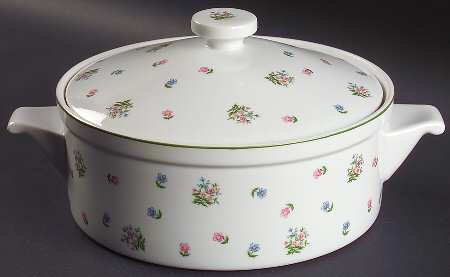 Petite Fleur 2 Qt Round Covered Casserole