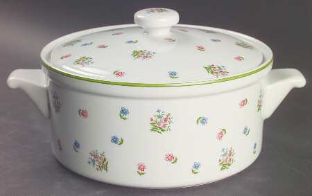Petite Fleur 1.5 Qt Round Covered Casserole