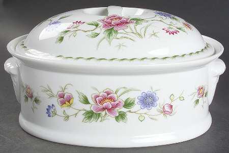 Spring Night 2 Quart Oval Covered Casserole